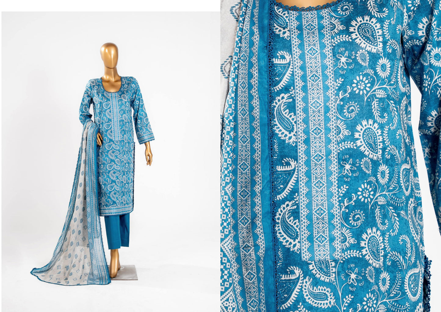 Mahira Essential Printed 3-Piece – Article [MEH-D-26503]