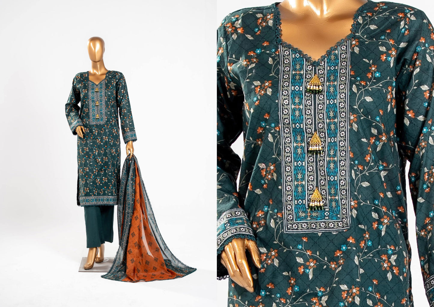 Mahira Essential Printed 3-Piece – Article [MEH-D-26504]