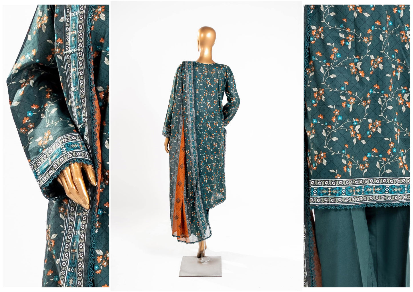 Mahira Essential Printed 3-Piece – Article [MEH-D-26504]