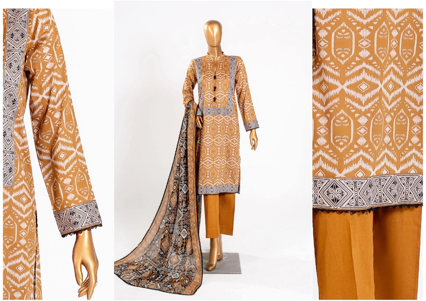 Mahira Essential Printed 3-Piece – Article [MEH-D-26506]