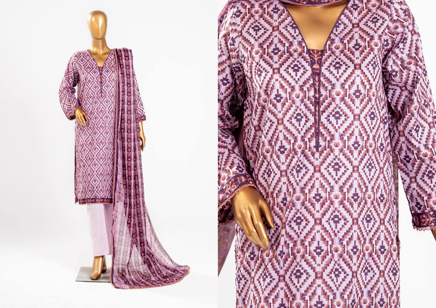 Mahira Essential Printed 3-Piece – Article [MEH-D-26507]