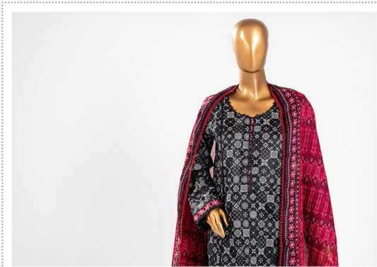 Mahira Essential Printed 3-Piece – Article [MEH-D-26510]