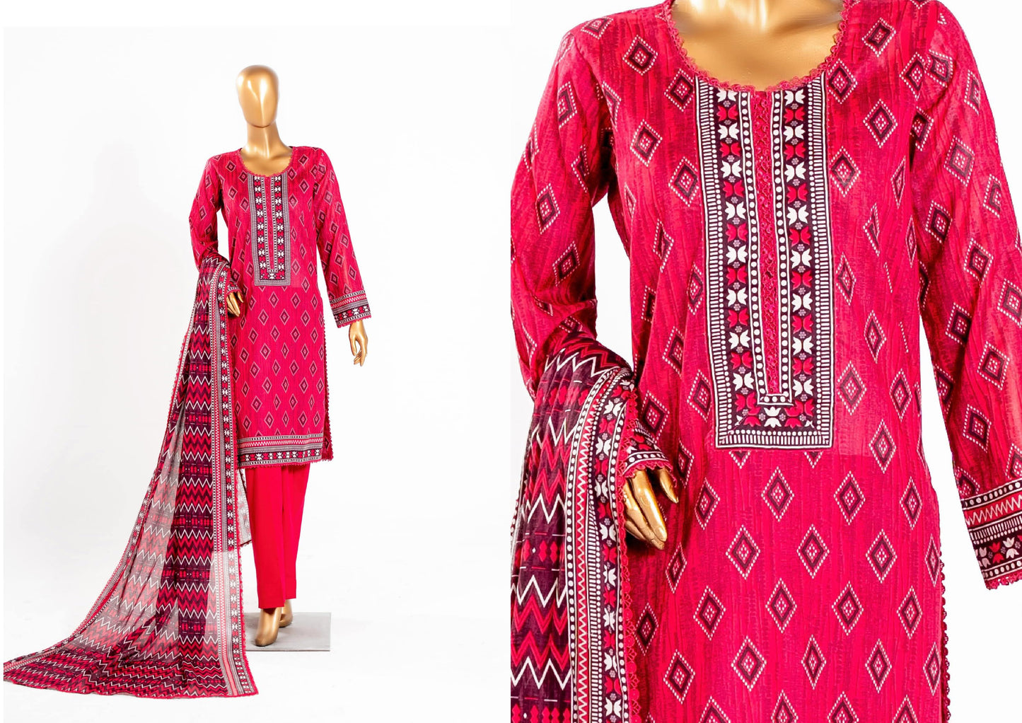 Mahira Essential Printed 3-Piece – Article [MEH-D-26511]