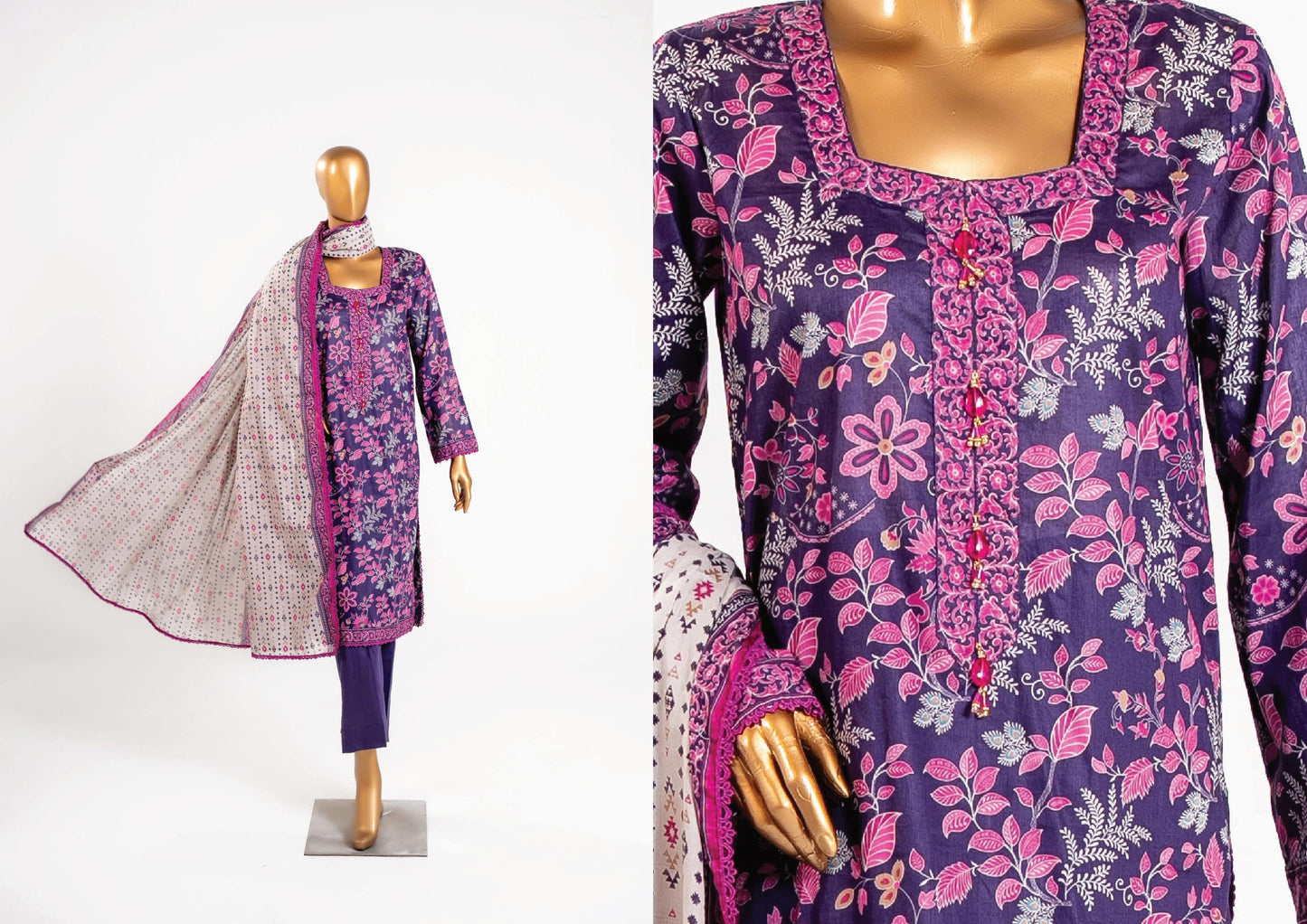 Mahira Essential Printed 3-Piece – Article [MEH-D-26512]