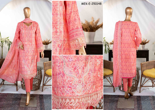 Mehak Premium Embroidery 3-Piece – Article [MEK-E-250148]