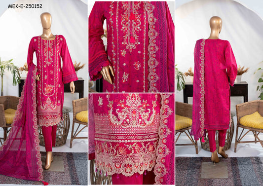 Mehak Premium Embroidery 3-Piece – Article [MEK-E-250152]
