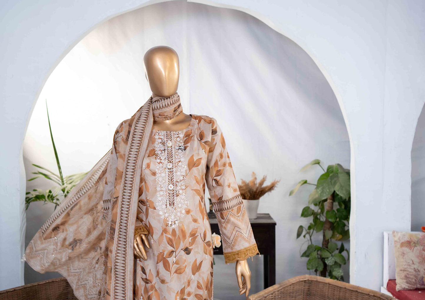 Mehak Premium Embroidery 3-Piece – Article [MEK-E-250156]