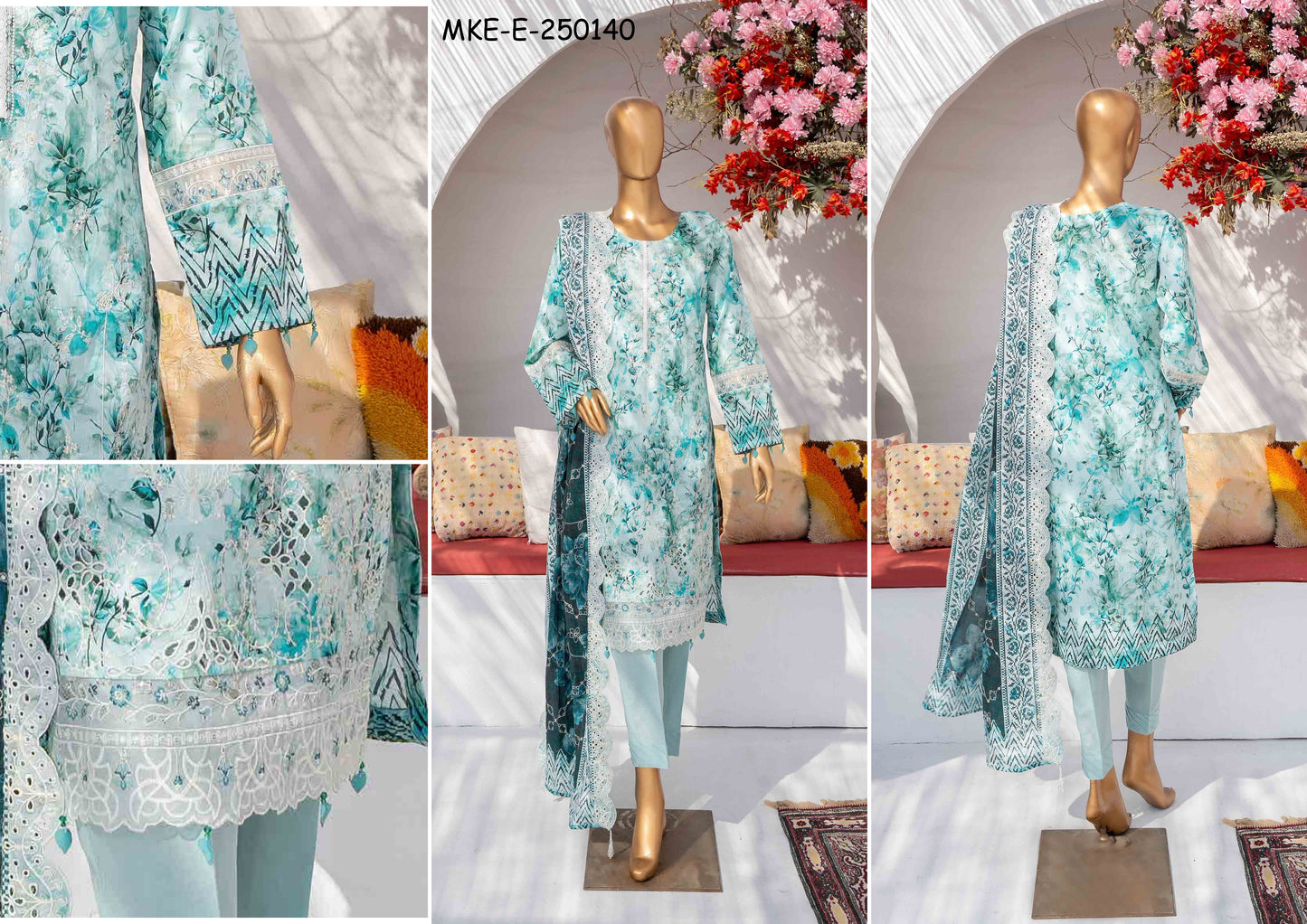 Mehak Premium Embroidered 3-Piece – [MKE-E-250140]
