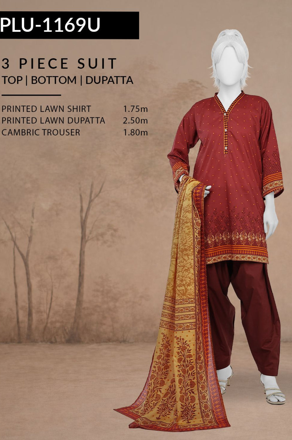 Panjnad Premium Printed 3-Piece – Article [PLU-1169U]