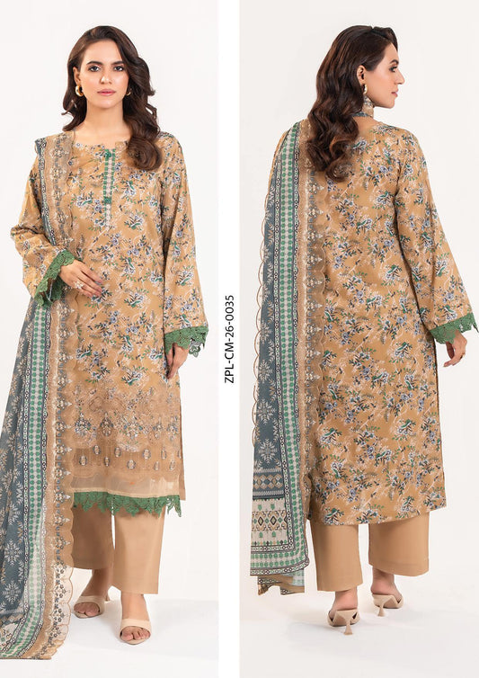 Zesh Premium Embroidery 3-Piece –  Article [ZPL-CM-26-0035]