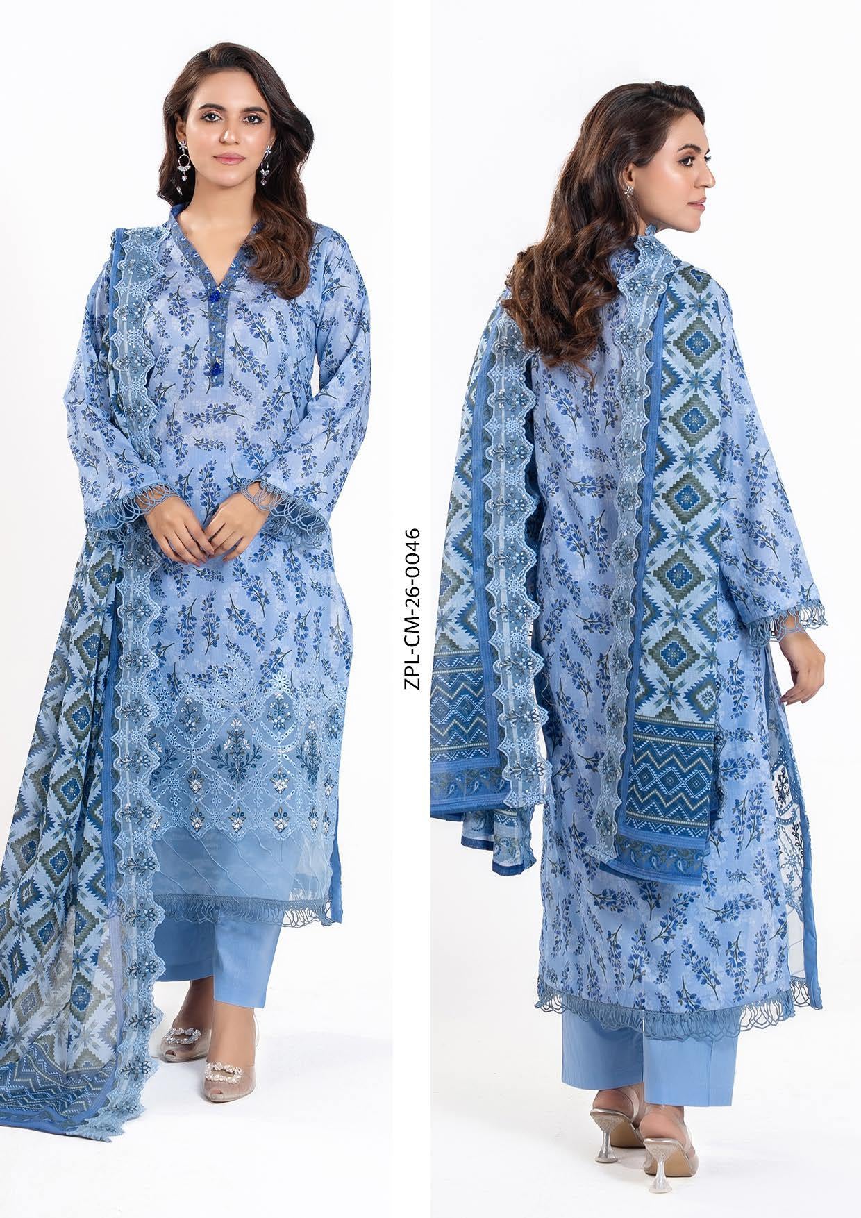 Zesh Premium Embroidery 3-Piece –  Article [ZPL-CM-26-0046]