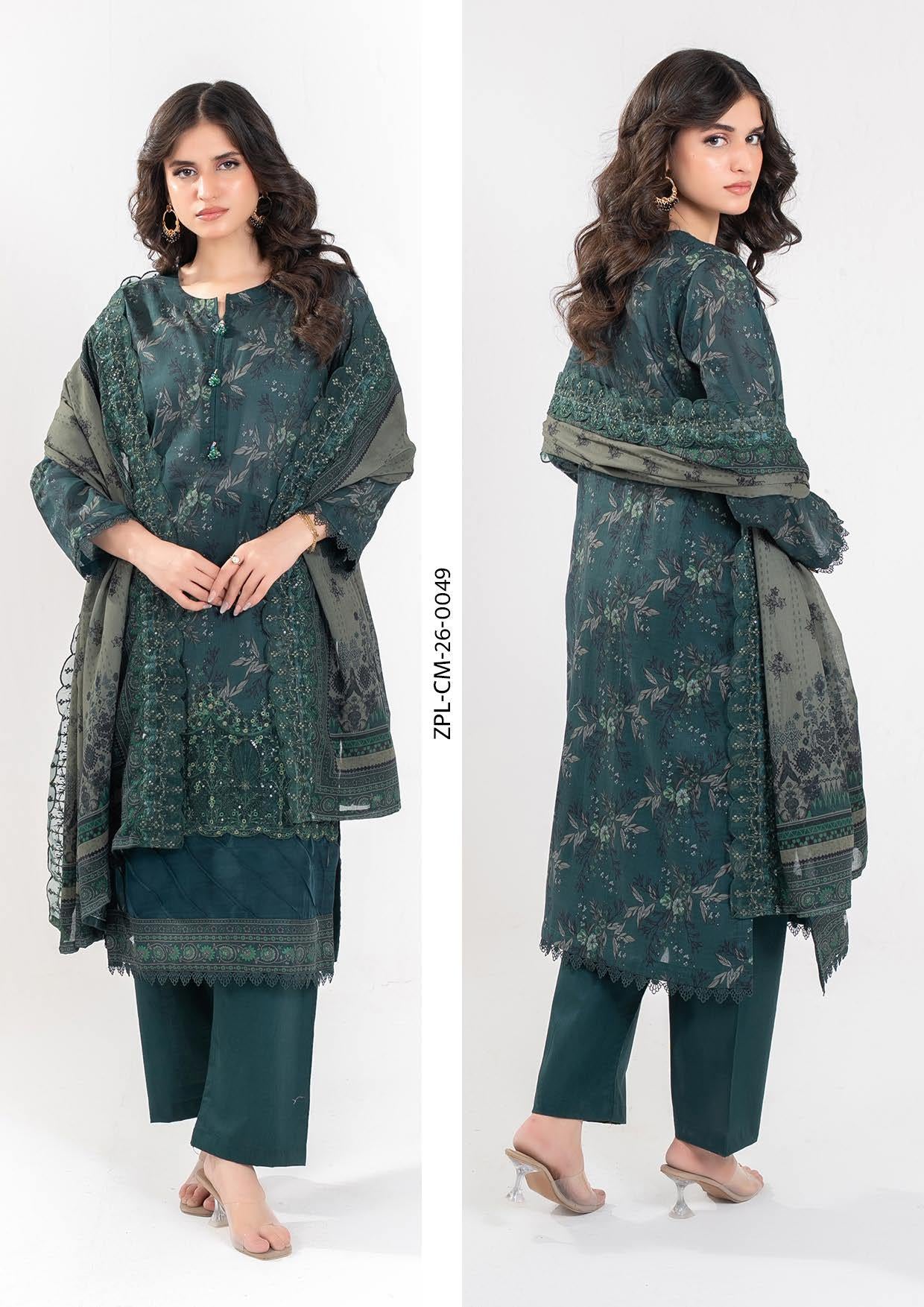 Zesh Premium Embroidery 3-Piece –  Article [ZPL-CM-26-0049]